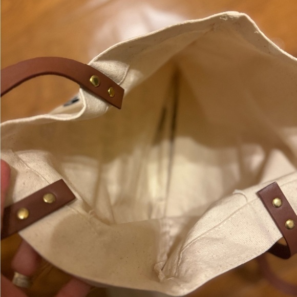 Funny saying canvas tote bag with leather straps | NWOT - Picture 4 of 4